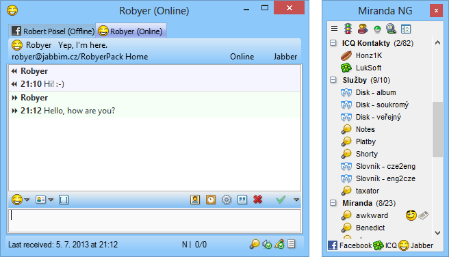 Скриншот Miranda NG